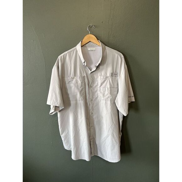 Columbia Mens Short Sleeve Double Pocket Button Up Shirt Size XL - Picture 1 of 3
